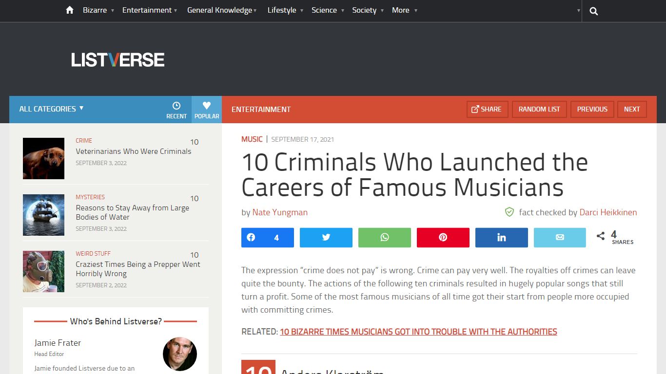 10 Criminals Who Launched the Careers of Famous Musicians