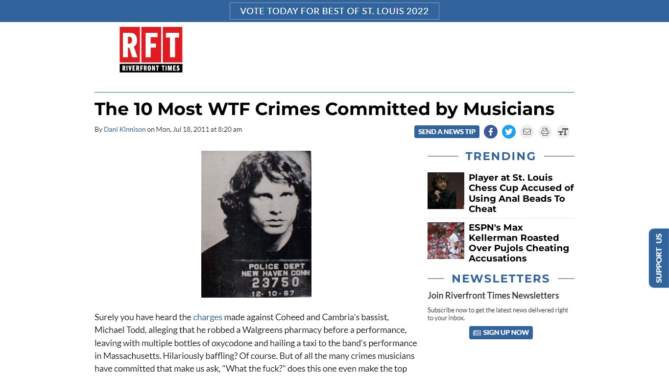 The 10 Most WTF Crimes Committed by Musicians